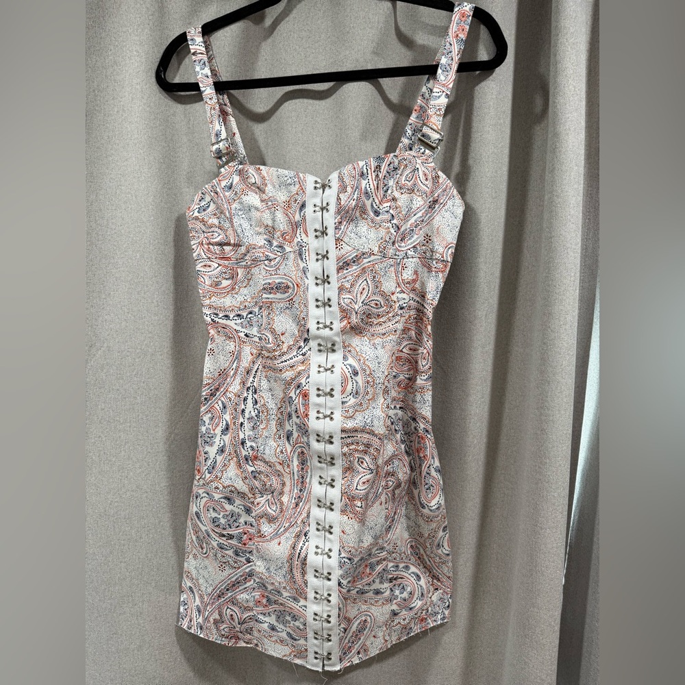 Olivaceous Paisley Print Women's Dress